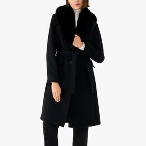 Kate Spade wool Coat with Faux Fur Collar